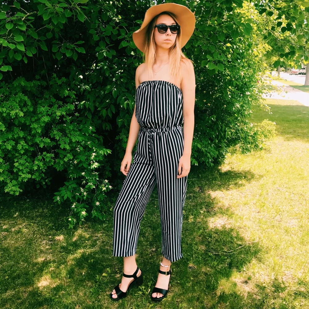 Blue Stripped Jumpsuit